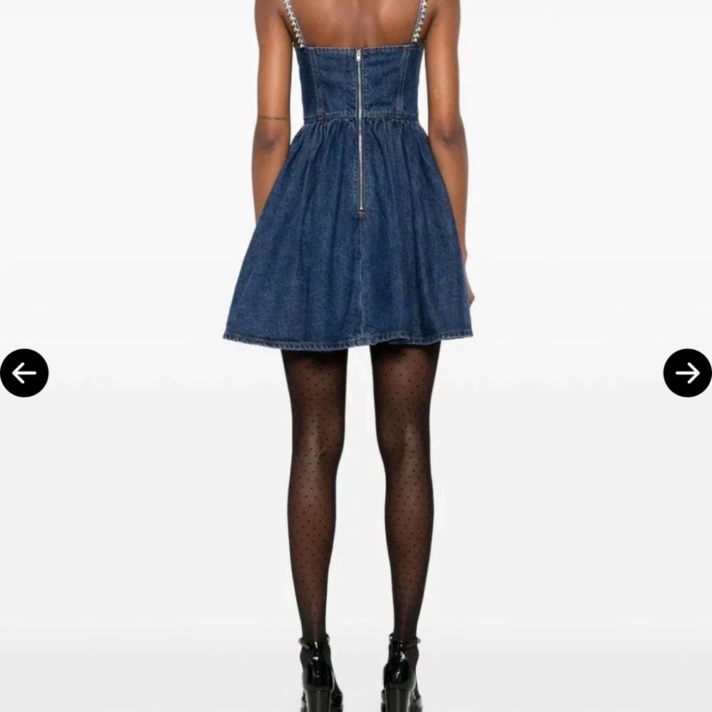 Self-Portrait Blue Denim Mini Dress - Picture 3 of 5